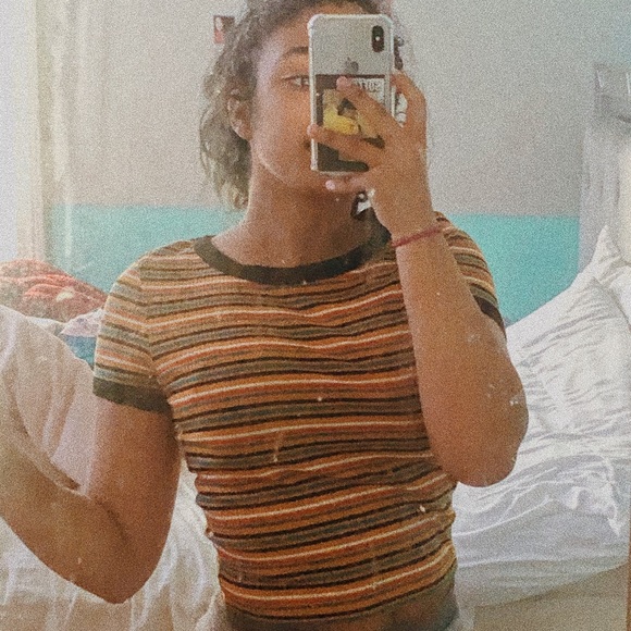 Tops - brandy striped shirt